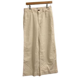 EUC GAP high-rise Wide-leg Cropped size 8 ivory